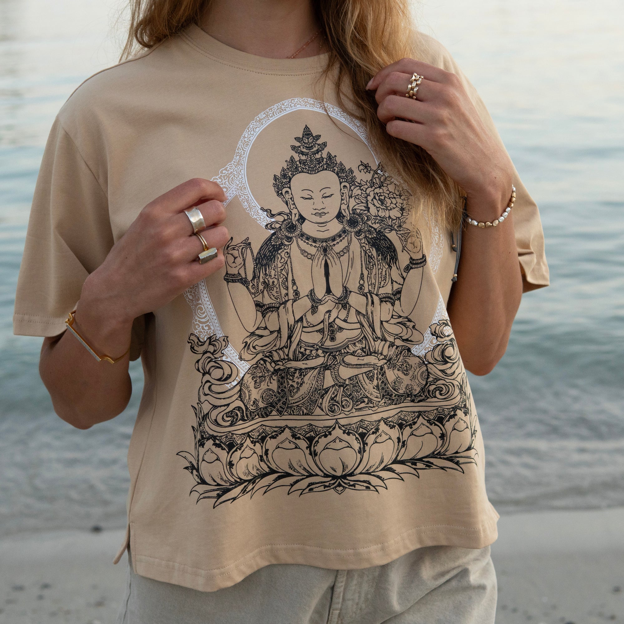 Buddha Mystik Nāga Crew Neck - Taupe