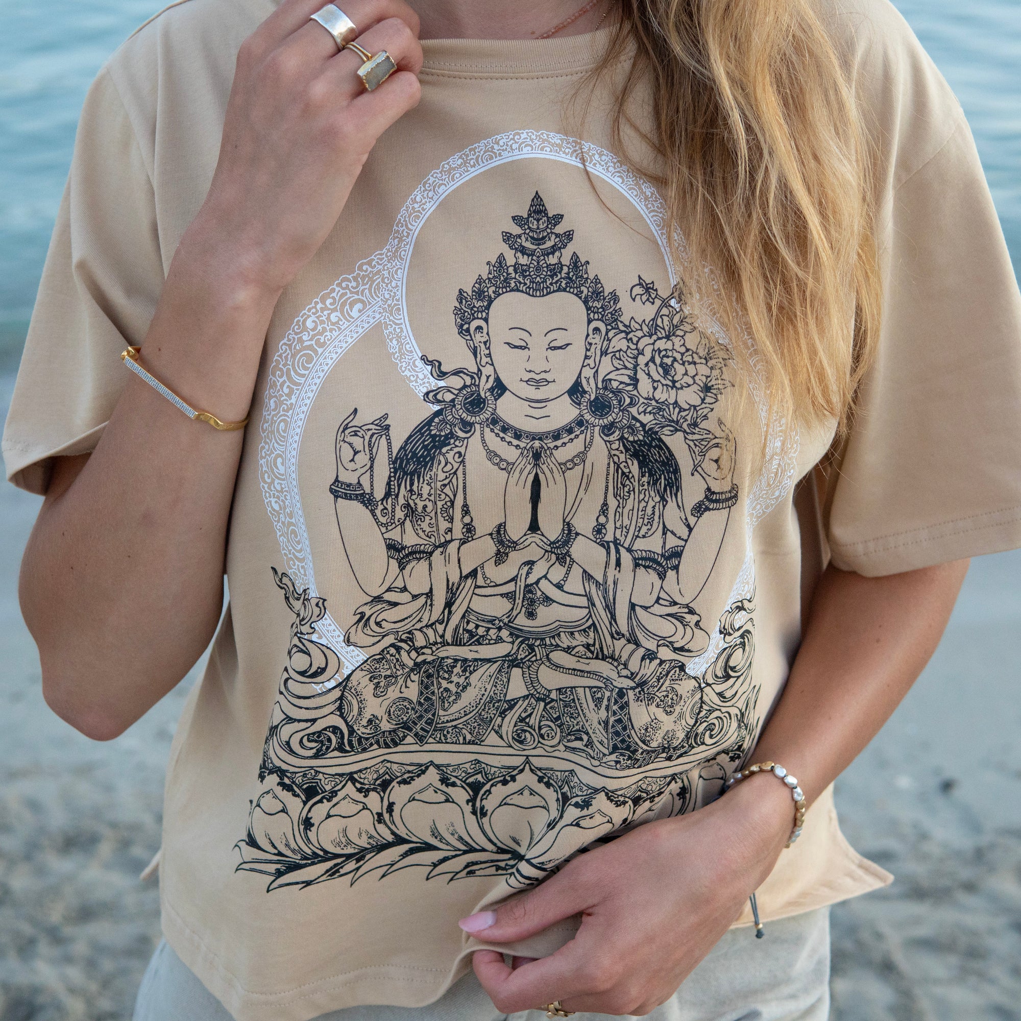 Buddha Mystik Nāga Crew Neck - Taupe