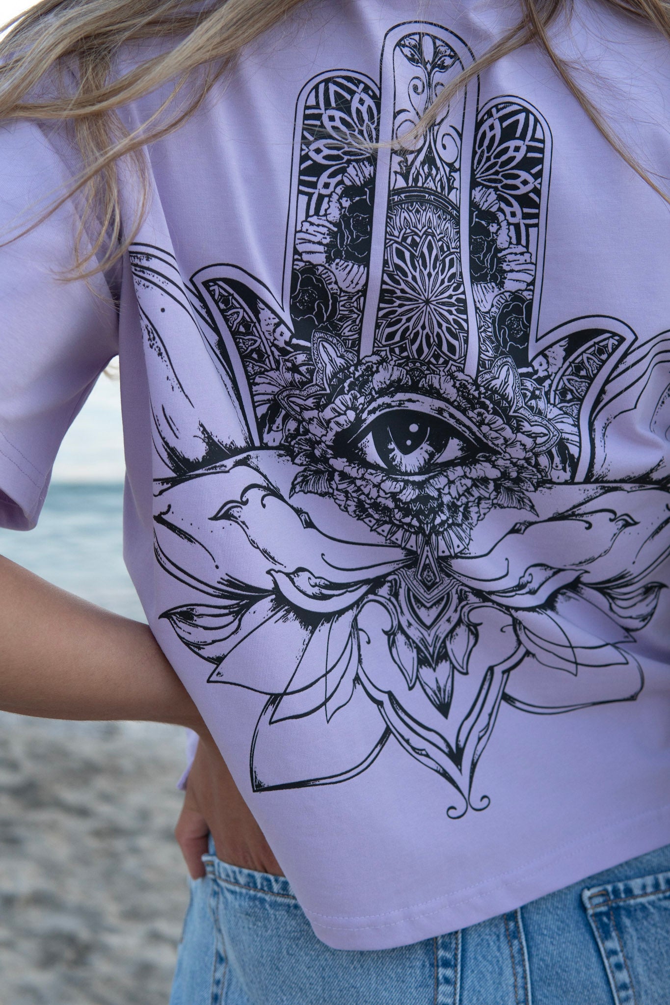 Lotus Mystik Nāga Crew Neck - Lavender