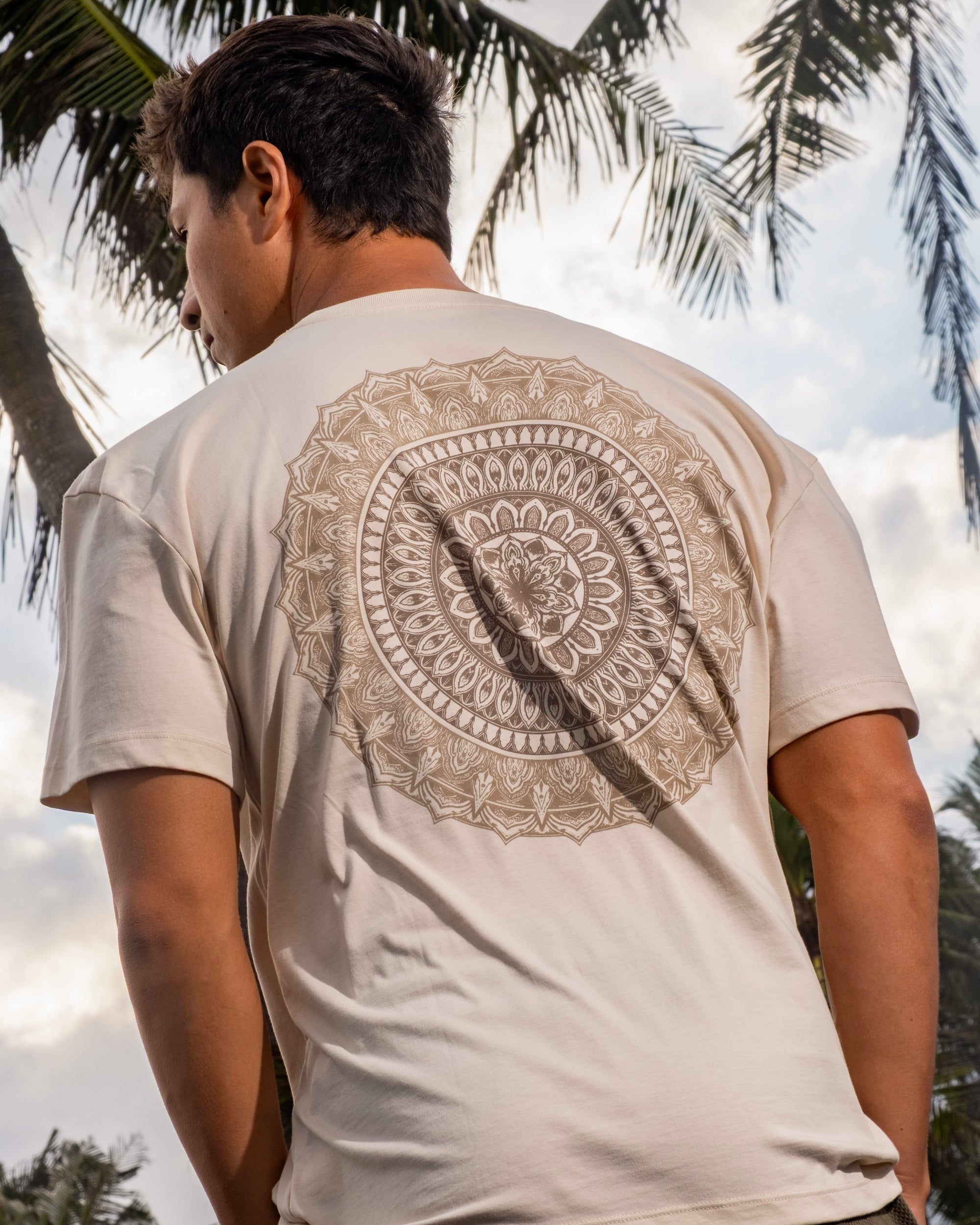 Mandala Mystik Nāga Crew Neck - Sandshell