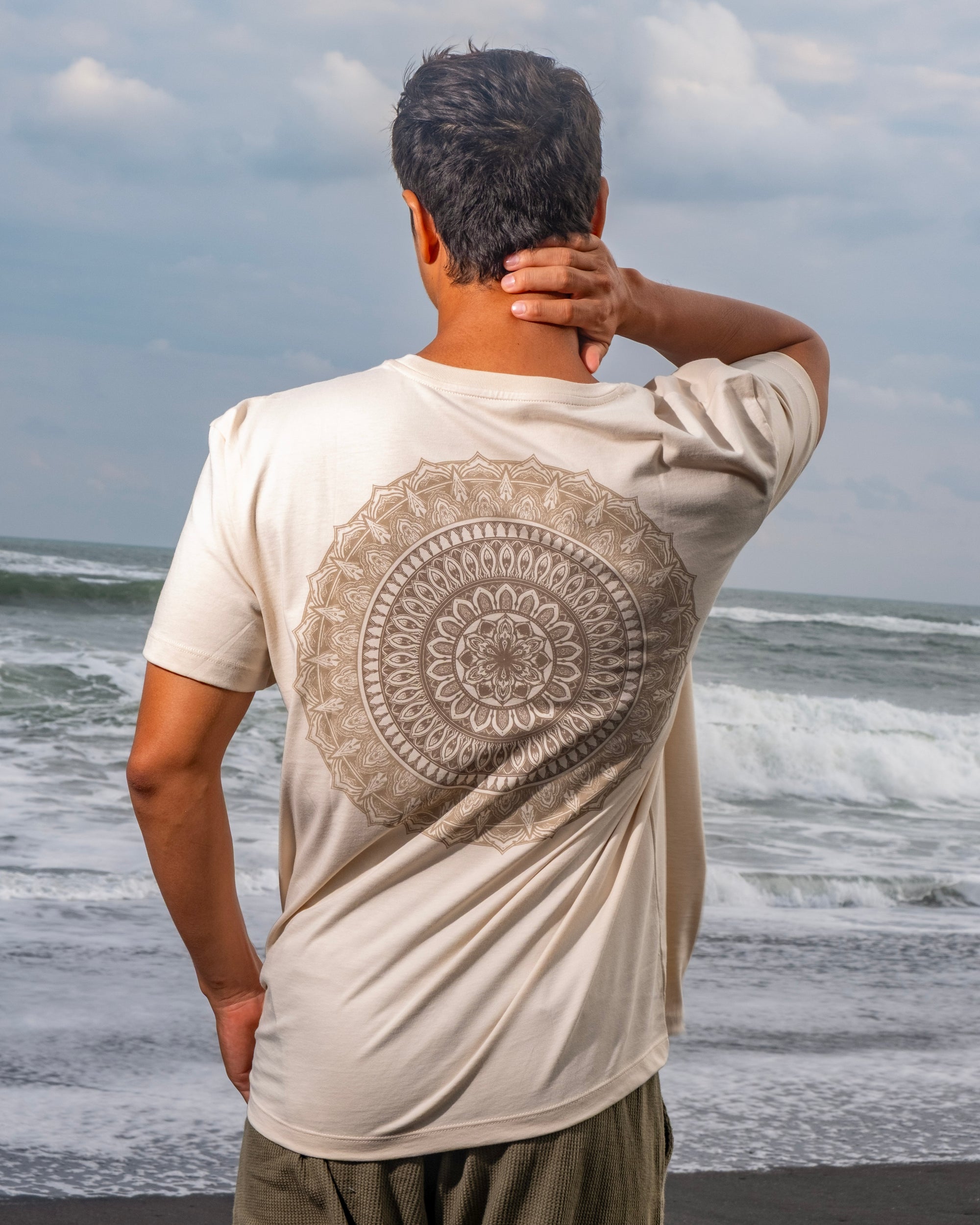 Mandala Mystik Nāga Crew Neck - Sandshell