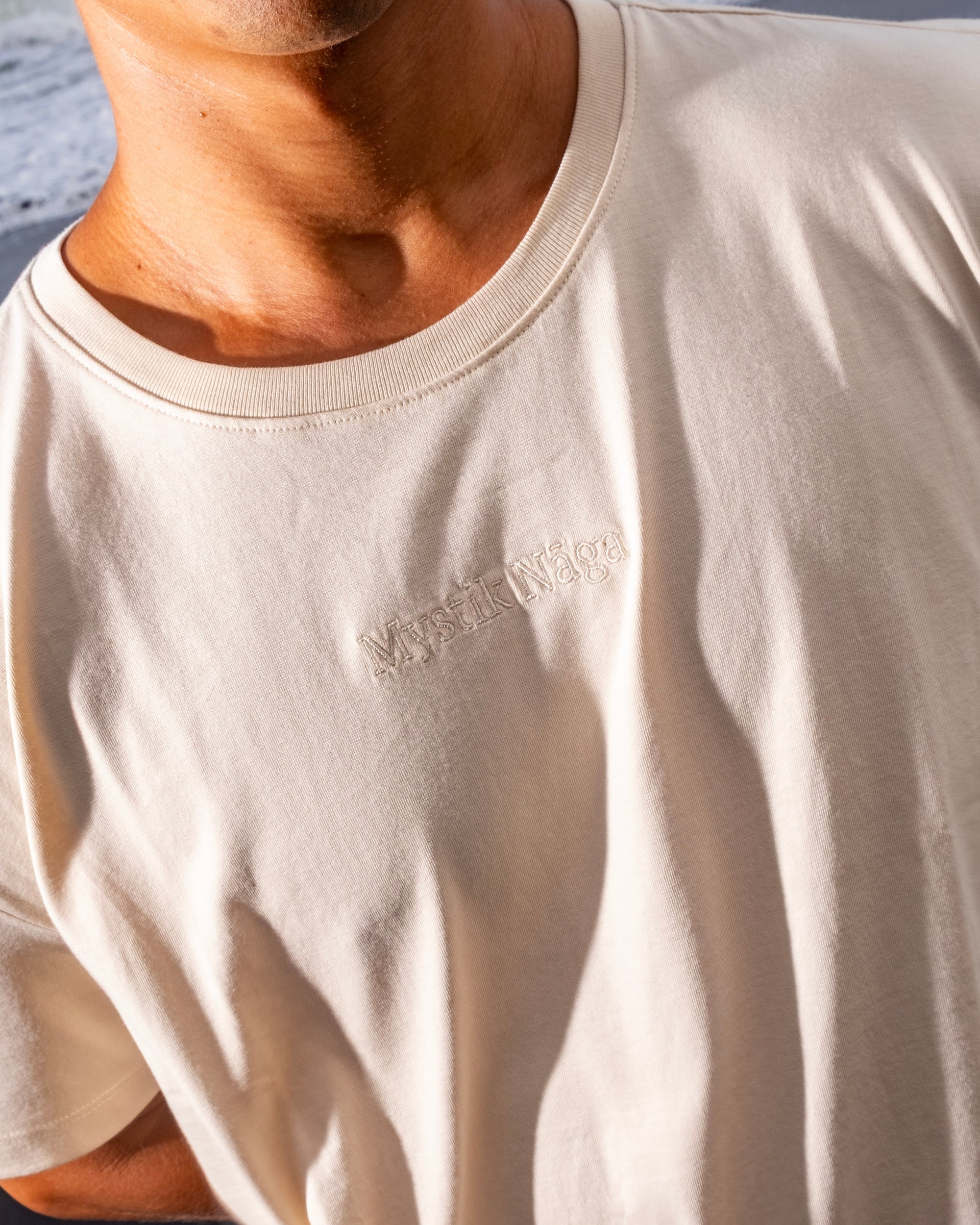 Mandala Mystik Nāga Crew Neck - Sandshell